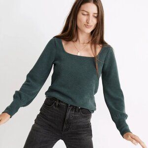 Madewell Square Neck Ribbed Sweater